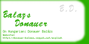 balazs donauer business card